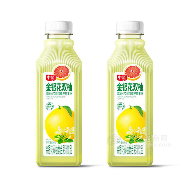 中星NFC金银花双柚复合果汁饮料608ml