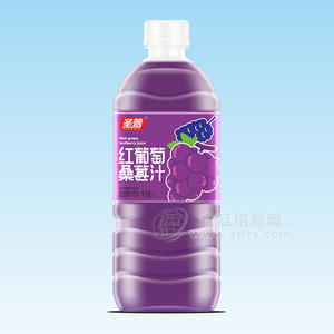 圣普紅葡萄桑葚汁復(fù)合果汁飲料飲品招商1L