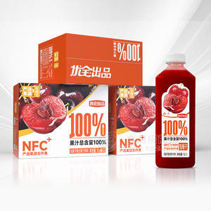 優(yōu)全出品NFC100%車(chē)?yán)遄訌?fù)合果汁飲料1LX8瓶