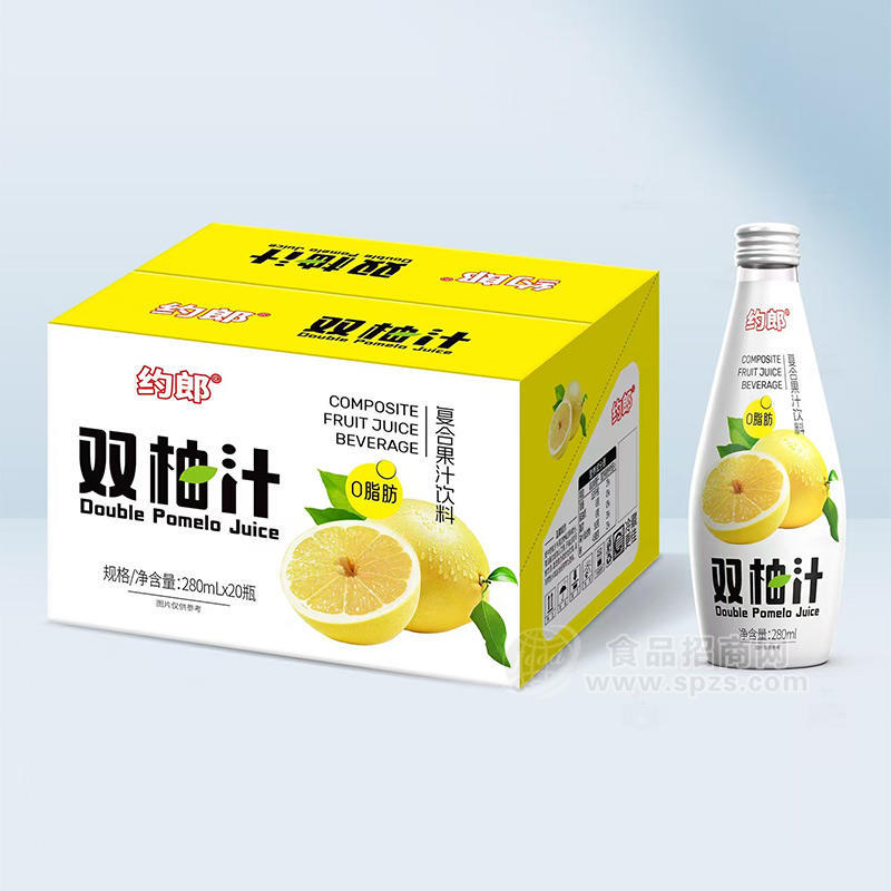 約郎雙柚汁復(fù)合果汁飲料飲品招商280ml×20