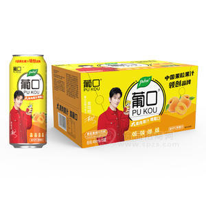 葡口果粒+果汁果粒黃桃汁飲料高端禮盒裝招商490ml×15罐