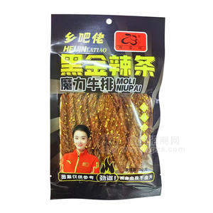 鄉(xiāng)吧佬黑金辣條魔力牛排辣條休閑食品零食招商80g