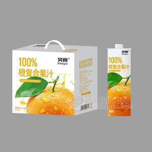 昊雨100%橙復合果汁飲料1LX6瓶