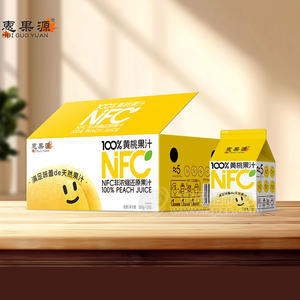 惠果源NFC100%黄桃果汁果汁饮料330gx12瓶