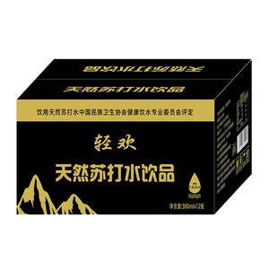 轻欢天然苏打水饮品饮料厂家招商380ml×12