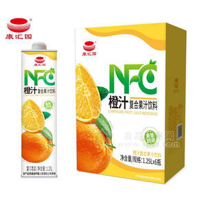康匯園橙汁復(fù)合果汁飲料NFC飲品廠家招商1.25L