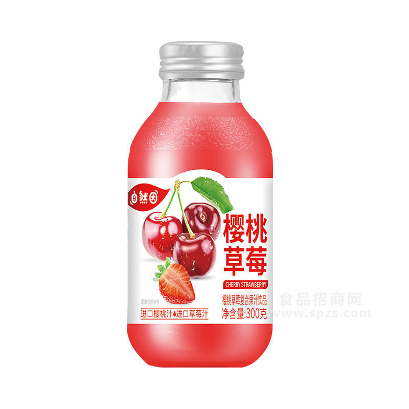 自热因樱桃草莓复合果汁饮品饮料厂家招商300ml