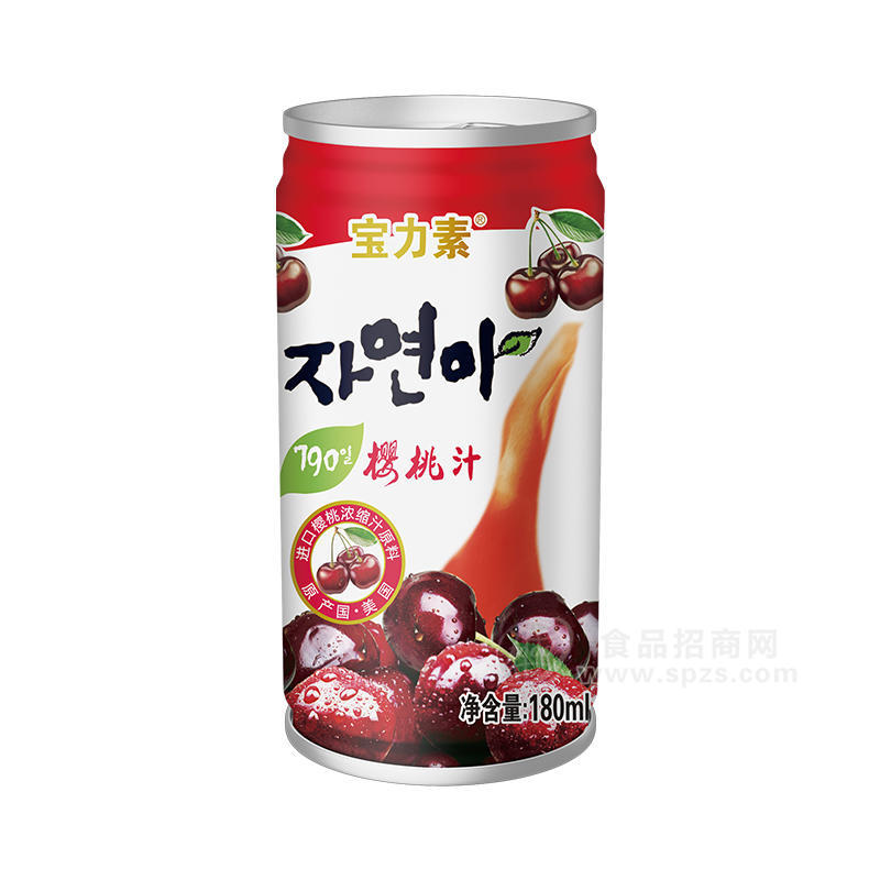 宝力素水樱桃汁果汁饮料饮品厂家招商180ml