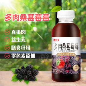 众雪多肉桑葚莓莓复合果汁饮料500ml