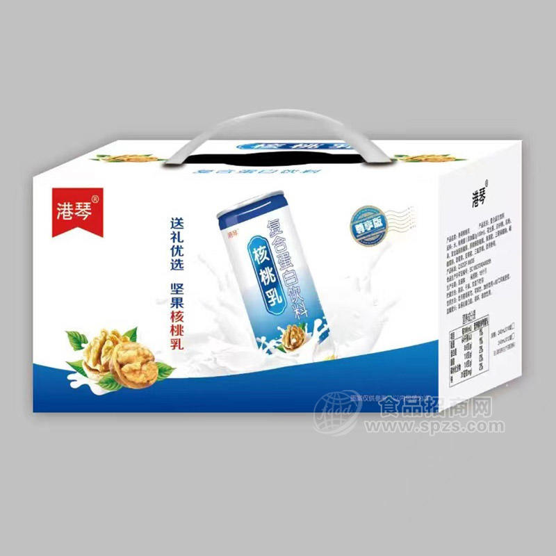 港琴核桃乳复合蛋白饮料饮品招商箱装