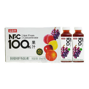 益品妙葡萄汁100%NFC果汁飲料飲品招商500ml