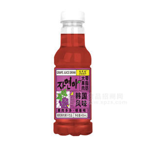 自熱因葡萄果肉果汁嚼著喝飲品飲料廠家招商450ml