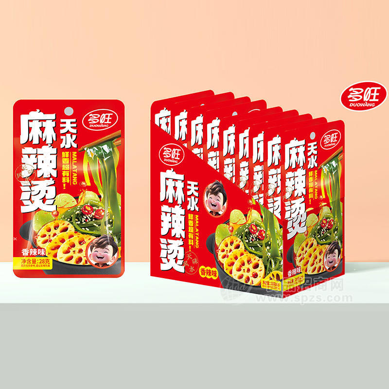 多旺天水麻辣燙香辣味休閑零食食品招商28g
