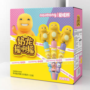 爱旺熊奶龙摇啊摇风味饮品饮料厂家招商100ml×32支