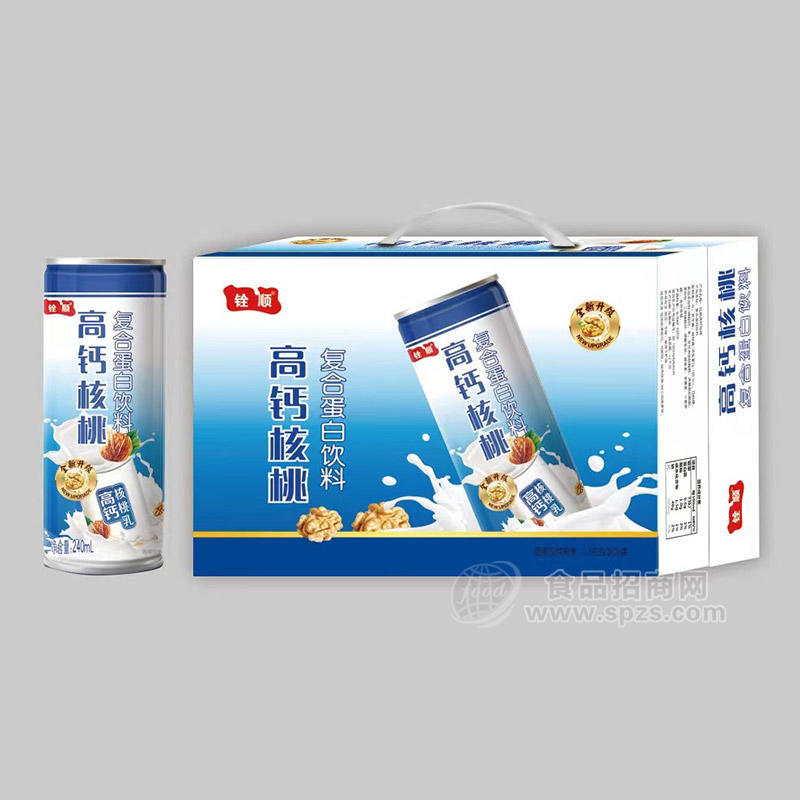 铨顺高钙核桃复合蛋白饮料饮品招商240ml
