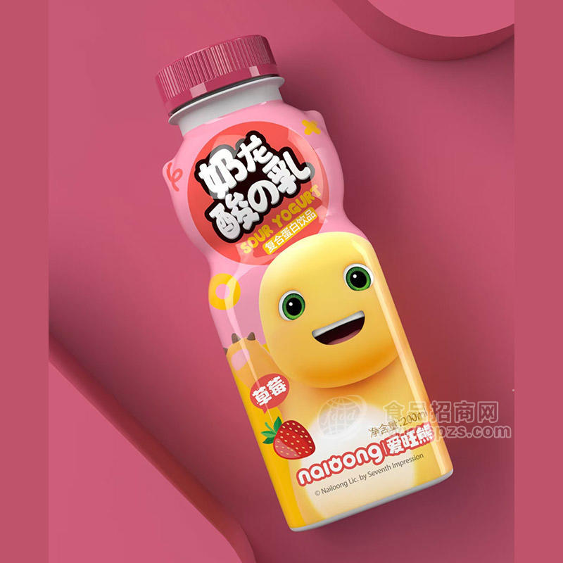 爱旺熊奶龙酸乳草莓味复合蛋白饮料饮品招商200ml