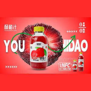 柚知道楊梅汁NFC復合果汁飲料飲品廠家招商300ml