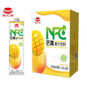 康匯園芒果果汁飲料NFC飲品廠家招商1.25L