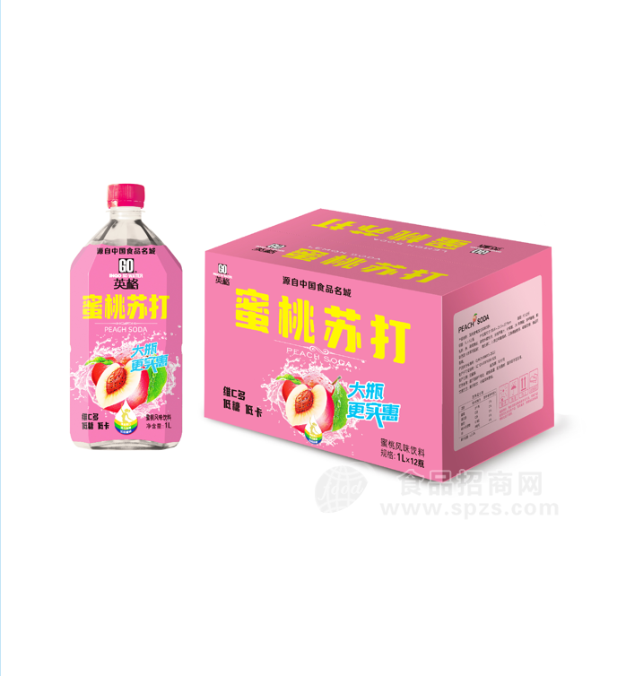 ·英格蜜桃苏打风味饮料1升 