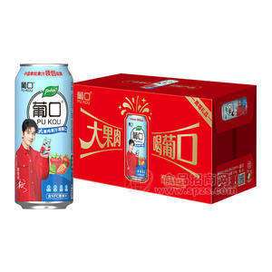 葡口大果肉喝葡口果粒草莓汁飲料飲品招商490ml