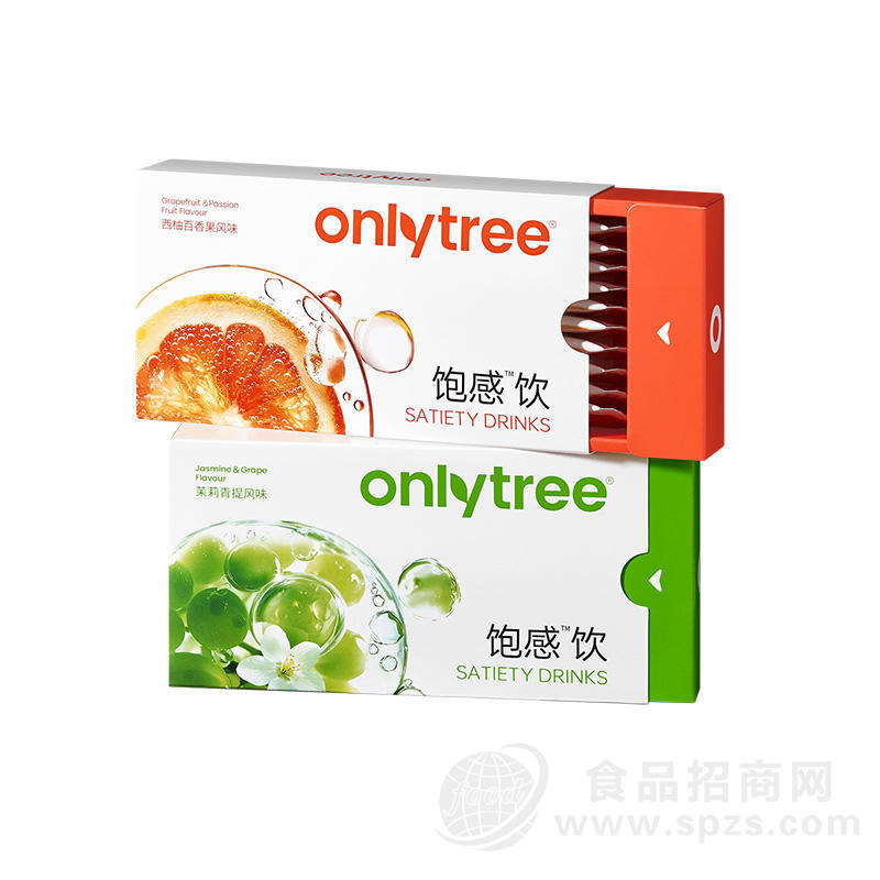 onlytree饱感饮茉莉青提西柚百香果风味饮品饮料