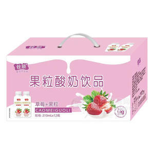 銓順果粒酸奶飲品草莓果粒酸奶飲料招商310ml