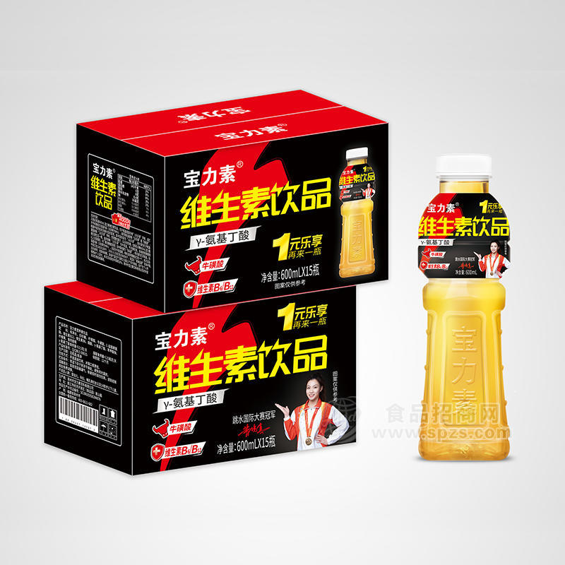 寶力素維生素飲品能量飲料600mlx15瓶