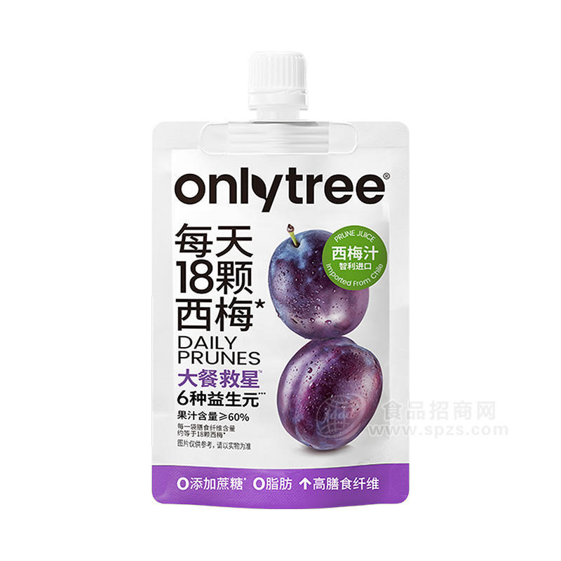 onlytree每天18棵西梅汁6种益生元饮料饮品