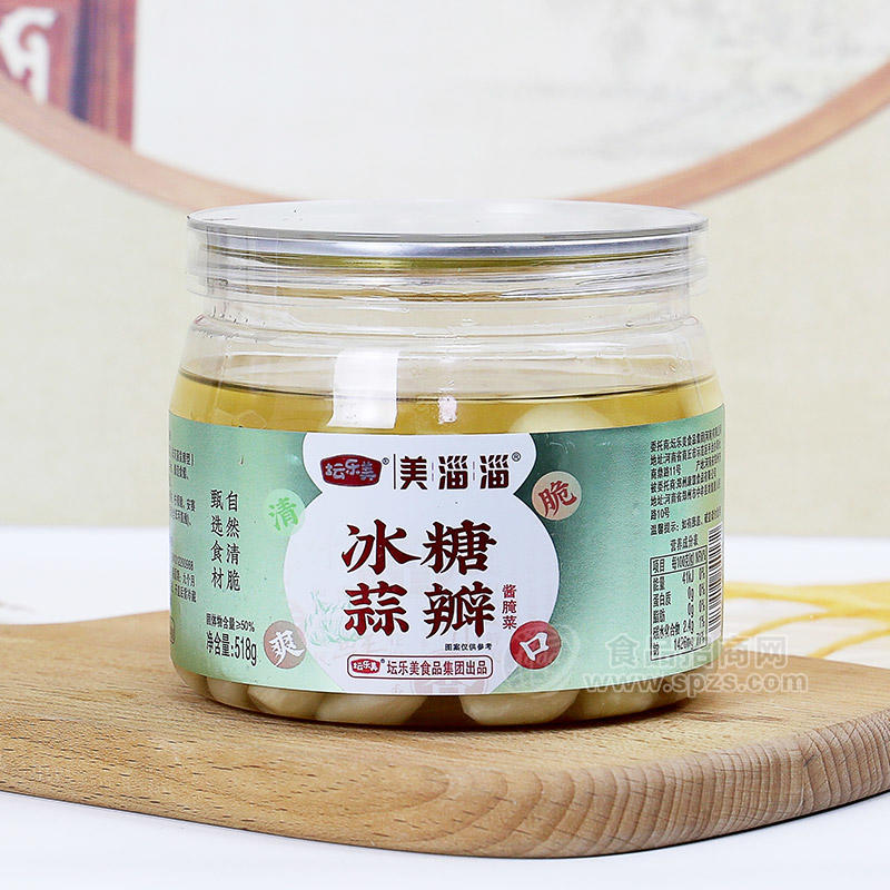 美淄淄冰糖蒜瓣清脆爽口桶裝招商518g