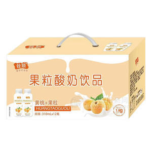 銓順果粒酸奶飲品黃桃果粒酸奶飲料招商310ml