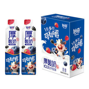 妙奇厚酸奶森林莓味奶昔兒童食品飲料飲品招商60g