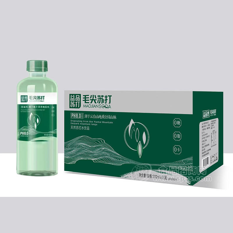益品苏打毛尖苏打水饮品饮料招商500ml