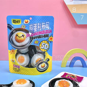 萌孩子果凍雞蛋味布甸果凍+跳跳糖休閑零食廠家招商98g