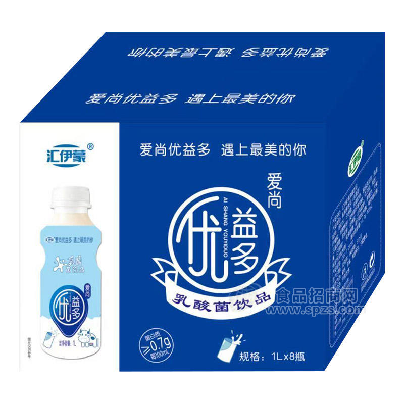 汇伊蒙优益多乳酸菌饮品饮料厂家招商1L×8