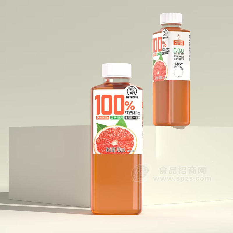 情有獨鐘100%紅西柚果汁無菌冷罐飲料飲品招商500ml