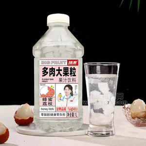 拙源蜂蜜荔枝多肉大果粒果汁饮料1L