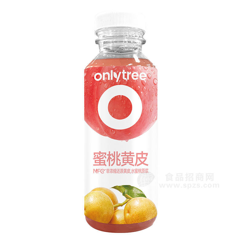 onlytree蜜桃黄皮NFC水蜜桃原浆饮料饮品招商