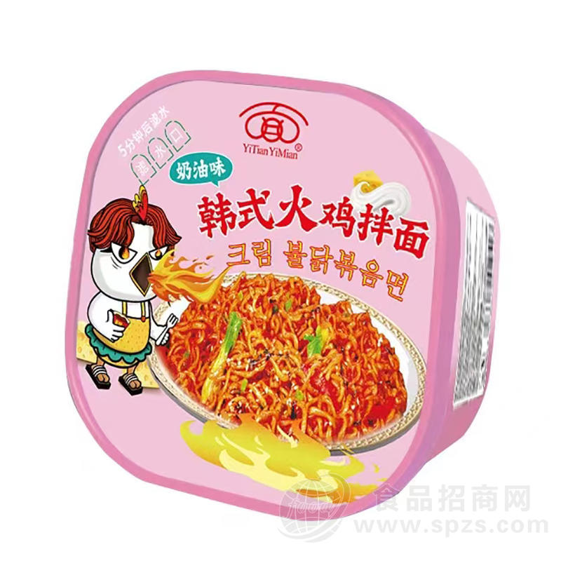 韩式火鸡面拌面奶油味方便食品厂家招商碗装方便面