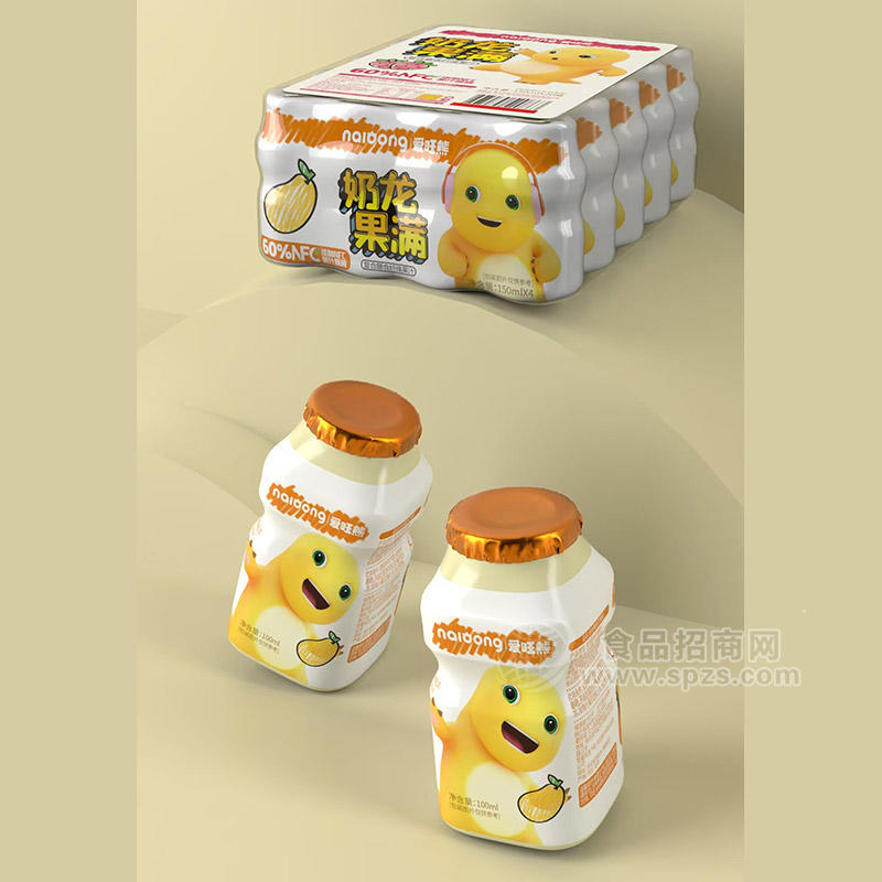 爱旺熊芒果味奶龙果满复合膳食纤维果汁饮料150ml