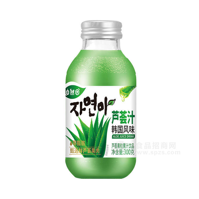自热因芦荟汁韩国风味果粒果汁饮品饮料厂家招商300ml