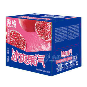 荔達(dá)石榴味果汁汽水冰爽果汽飲料飲品招商箱裝