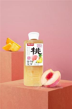 朔航神州100%蜜桃菠萝复合果汁饮料1.25L