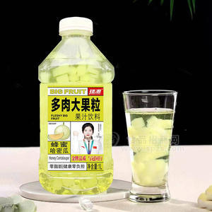 拙源蜂蜜哈密瓜味多肉大果粒果汁飲料1L
