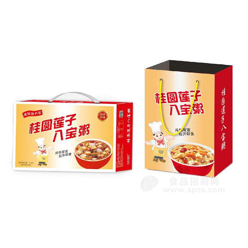 桂圆莲子八宝粥方便食品早餐粥厂家招商箱装