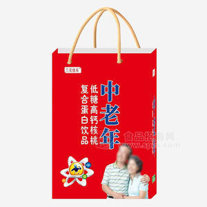 三元佳樂中老年高鈣核桃低糖復(fù)合蛋白飲品飲料廠家招商箱裝