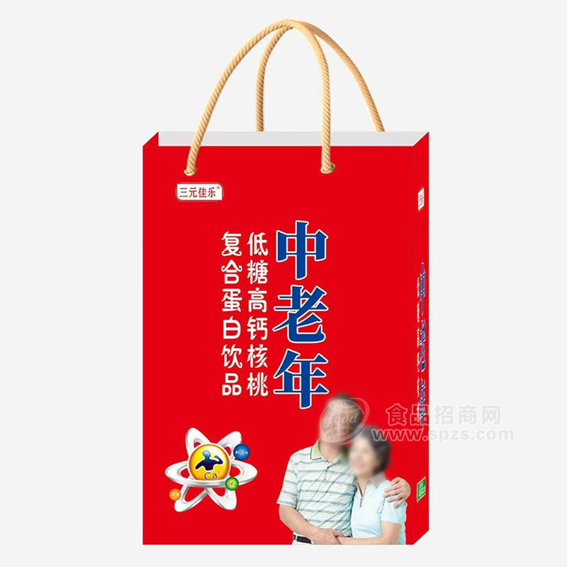 三元佳乐中老年高钙核桃低糖复合蛋白饮品饮料厂家招商箱装 