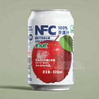 笑為鮮蘋果汁100%NFC飲料飲品廠家招商320ml