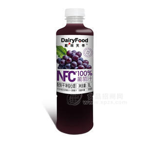 戴瑞芙蒂葡萄汁100%NFC饮料饮品厂家招商1L