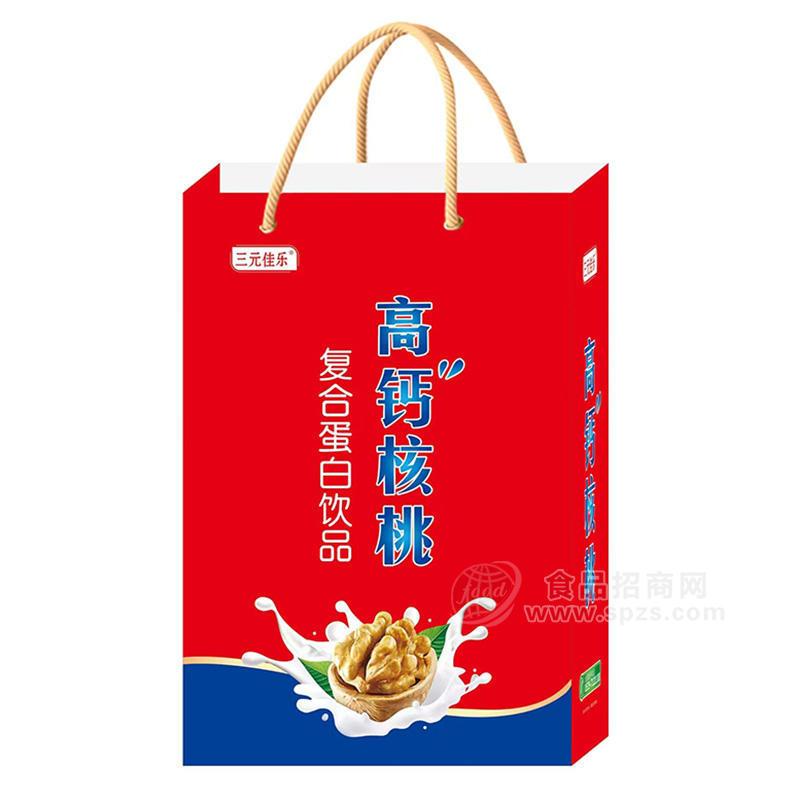 三元佳乐高钙核桃复合蛋白饮品饮料厂家招商箱装 
