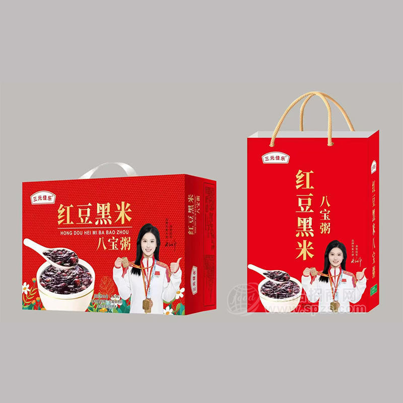 三元佳乐八宝粥红豆黑米方便食品厂家招商箱装 